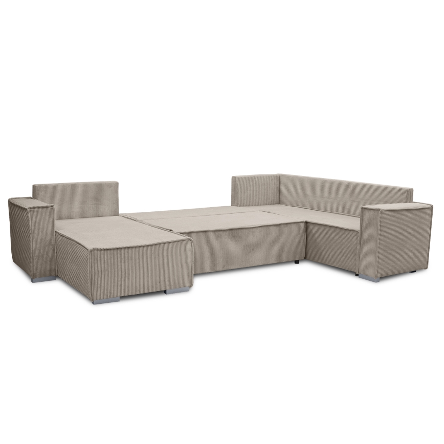 Univerzální rohová rozkládací sedací souprava do U LONDON béžová