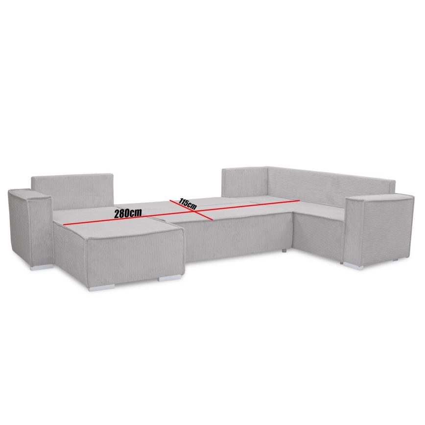 Univerzální rohová rozkládací sedací souprava do U LONDON béžová