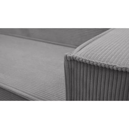 Univerzální rohová rozkládací sedací souprava do U LONDON šedá