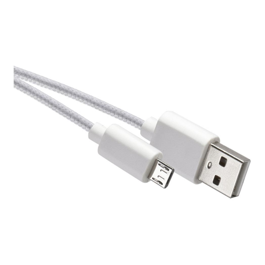 USB kabel USB 2.0 A konektor/USB B micro konektor bílá