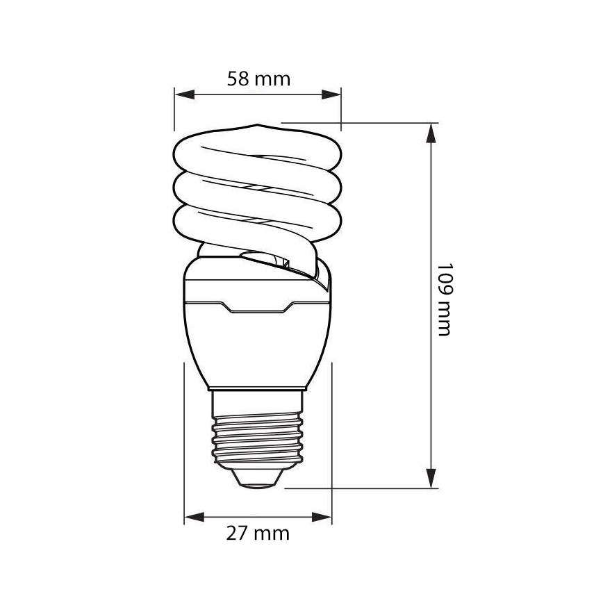 Úsporná žárovka Philips TORNADO E27/15W/230V 2700K