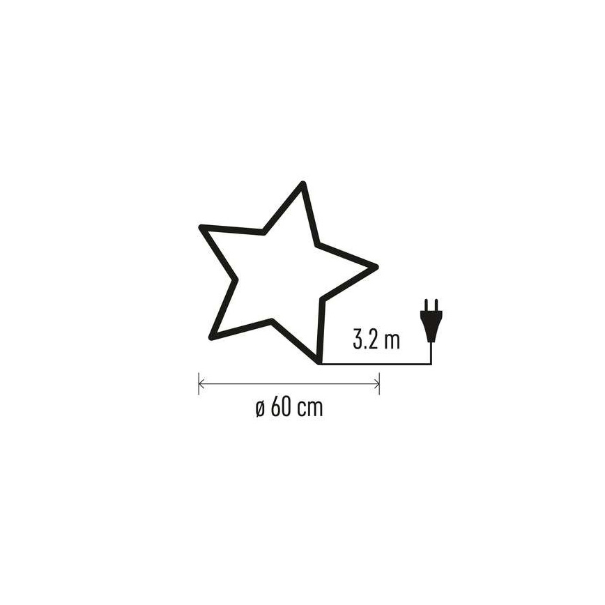 Vánoční dekorace 1xE14/25W/230V pr. 60 cm zlatá