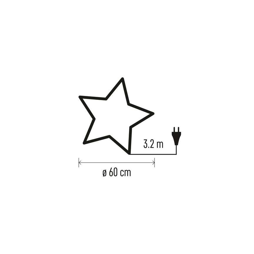 Vánoční dekorace 1xE14/25W/230V pr. 60 cm zlatá