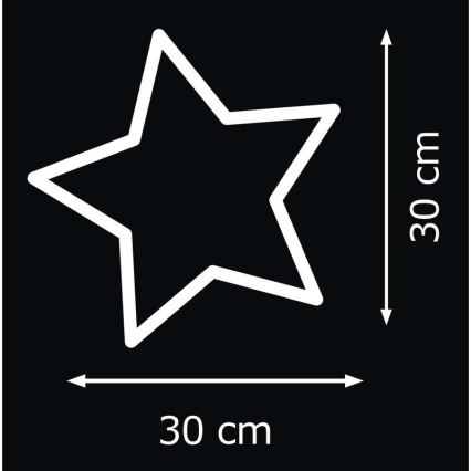 EMOS ZY1419 - Vánoční dekorace vnitřní IP20 Ratan Hvězda 30xLED/3W/4,5V