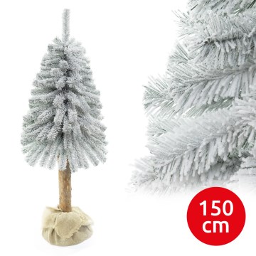 Vánoční stromek na kmenu NATURAL WITH SNOW 150 cm jedle