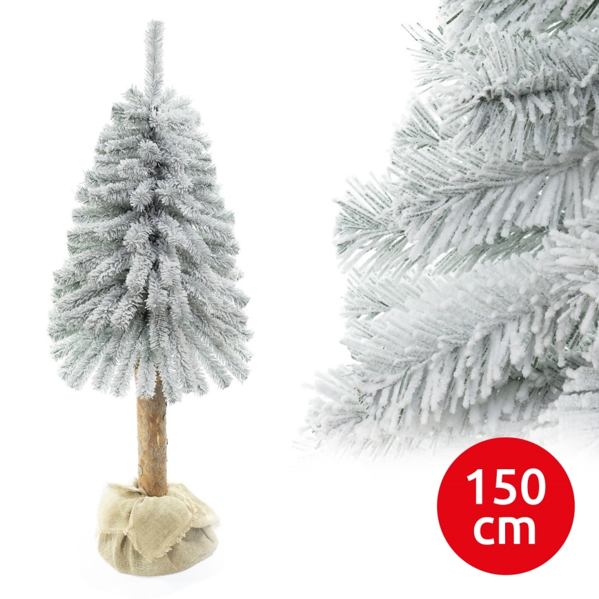 Vánoční stromek na kmenu NATURAL WITH SNOW 150 cm jedle