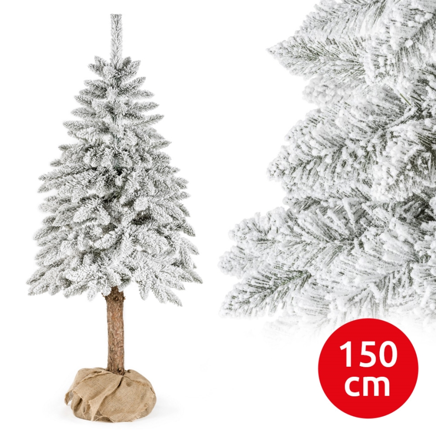 Vánoční stromek na kmenu NATURAL WITH SNOW 150 cm smrk