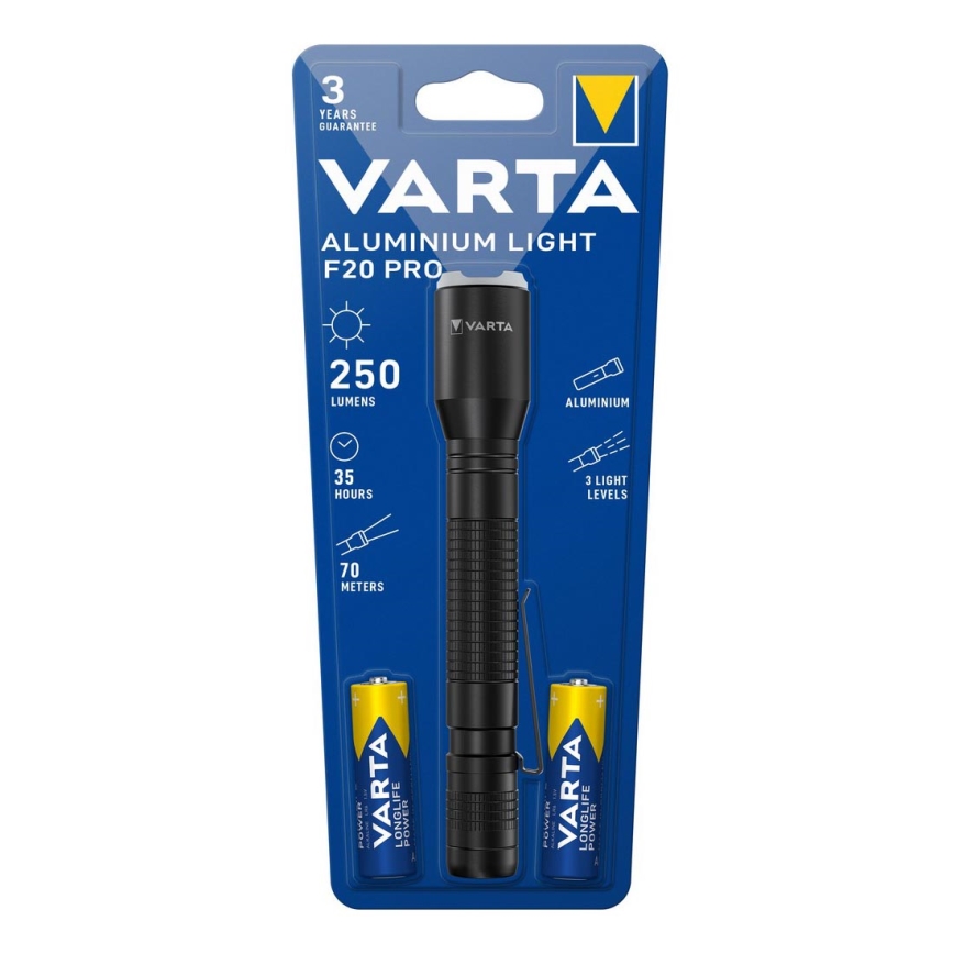 Varta 16607101421 - LED Svítilna ALUMINIUM LIGHT LED/2xAA