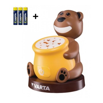 Varta 17501 - LED Dětská projektorová lampa PAUL 2xLED/3xAA