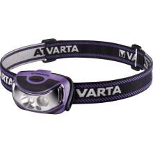 VARTA 18630 - LED Čelovka 2xLED/1W/3xAAA fialová