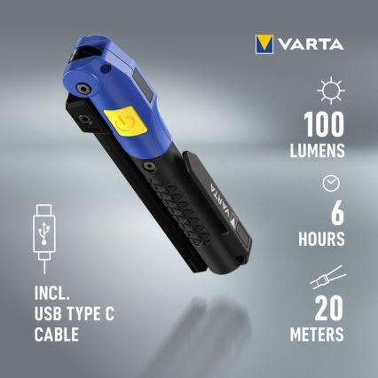 Varta 18649101401 - LED Nabíjecí svítilna WORK FLEX F20R LED/5V IP54