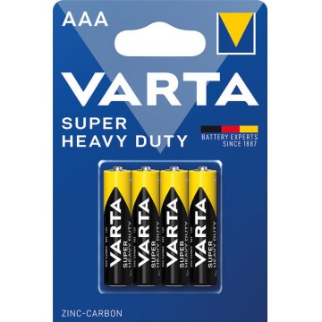 Varta 2003 - 4 ks Zinkouhlíková baterie SUPER HEAVY DUTY AAA 1,5V