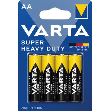 Varta 2006 - 4 ks Zinkouhlíková baterie SUPER HEAVY DUTY AA 1,5V