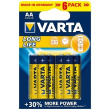 Varta 4106 - 6 ks Alkalické baterie LONGLIFE EXTRA AA 1,5V