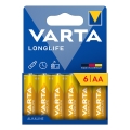 Varta 4106101736 - 6 ks Alkalické baterie LONGLIFE AA 1,5V