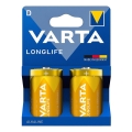 Varta 4120101422 - 2 ks Alkalické baterie LONGLIFE D 1,5V