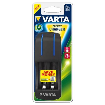 Varta 57642 - Nabíječka baterií POCKET 4xAA/AAA 100-240V