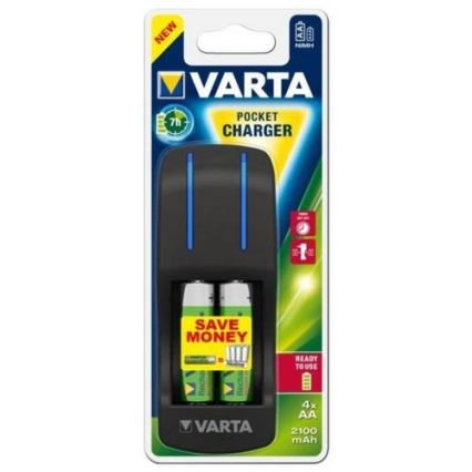 Varta 57642 - Nabíječka baterií POCKET 4xAA/AAA 2100mAh 100-240V