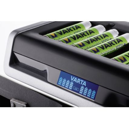 VARTA 57671 - LCD Multi nabíječka 8xAA/AAA a USB nabíjení 4h