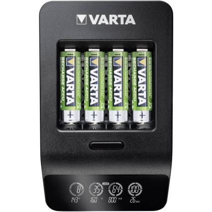 VARTA 57684 - LCD Smart nabíječka 4xAA/AAA nabíjení 1,5h