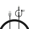 Varta 57937101111 - USB kabel 3v1 s konektorem Lightning a Micro USB 2m
