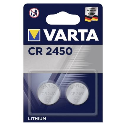 Varta 6450101402 - 2 ks Lithiová baterie knoflíková ELECTRONICS CR2450 3V