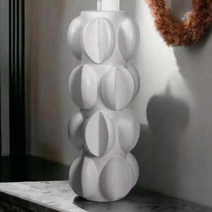 Váza 37x19 cm pryskyřice/matná bílá