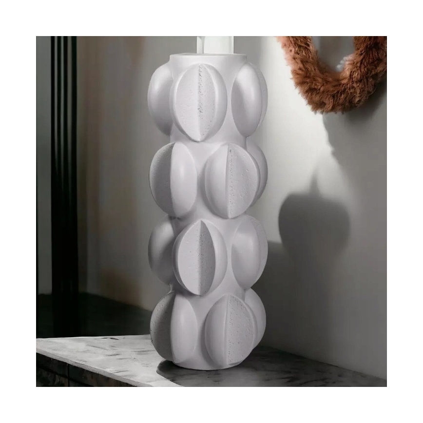 Váza 37x19 cm pryskyřice/matná bílá