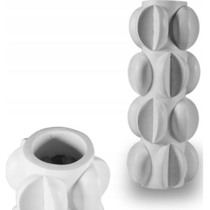 Váza 37x19 cm pryskyřice/matná bílá