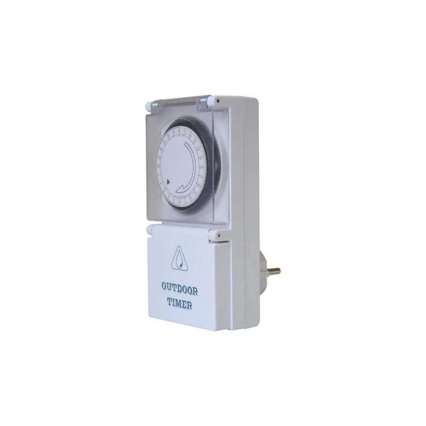 Venkovní časový spínač mechanický denní 16A/230V IP44