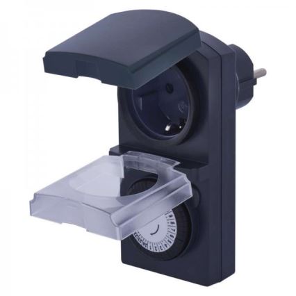 Venkovní časový spínač mechanický IP44 SCHUKO