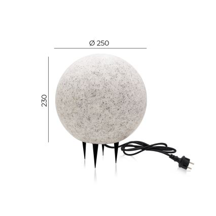 Venkovní dekorační svítidlo GARDEN BALL 1xE27/40W/230V IP65 pr. 25 cm