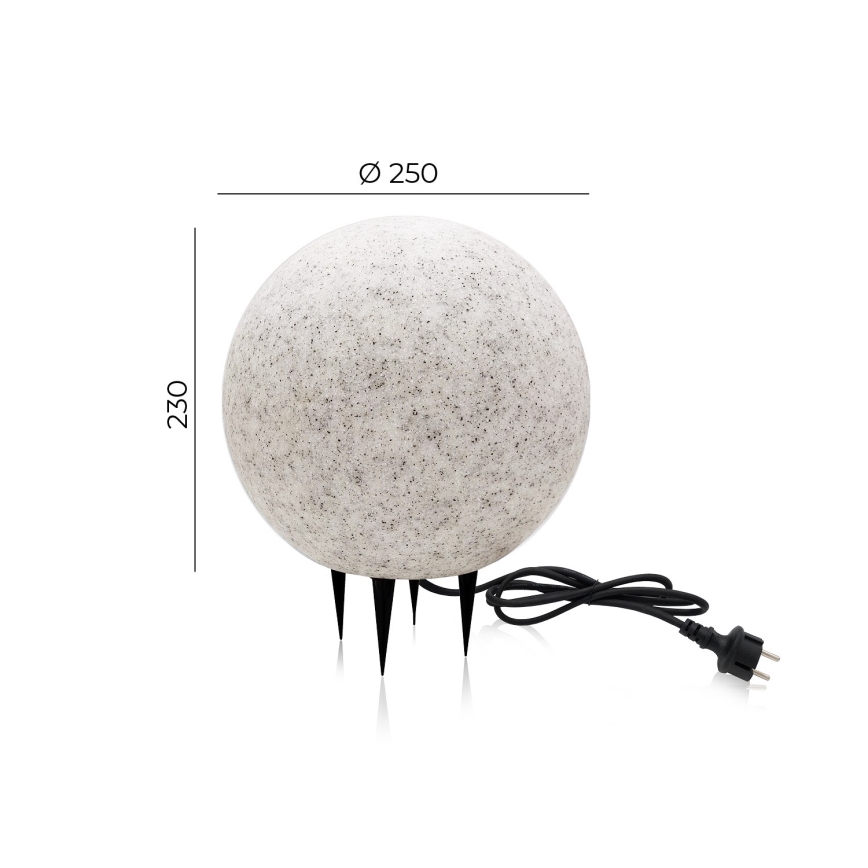 Venkovní dekorační svítidlo GARDEN BALL 1xE27/40W/230V IP65 pr. 25 cm