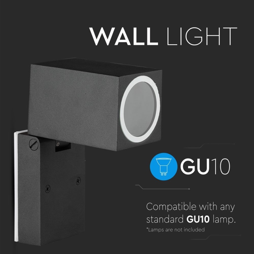 Venkovní flexibilní nástěnné svítidlo 1xGU10/35W/230V IP44 černá