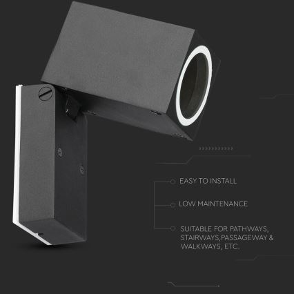 Venkovní flexibilní nástěnné svítidlo 1xGU10/35W/230V IP44 černá