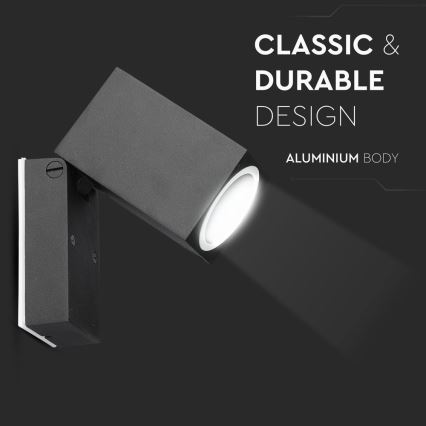 Venkovní flexibilní nástěnné svítidlo 1xGU10/35W/230V IP44 černá