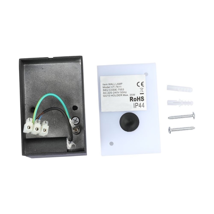 Venkovní flexibilní nástěnné svítidlo 1xGU10/35W/230V IP44 černá