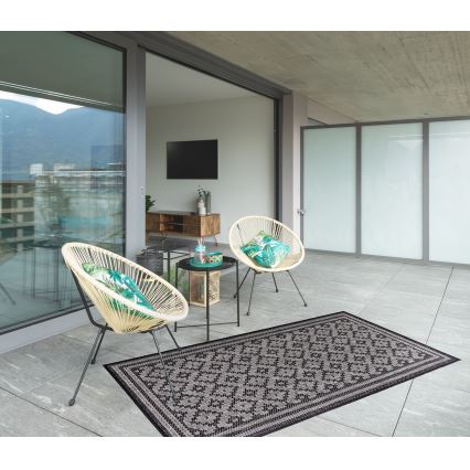 Venkovní koberec EXPRESS NEW OUTDOOR 160x220 cm antracit/šedá