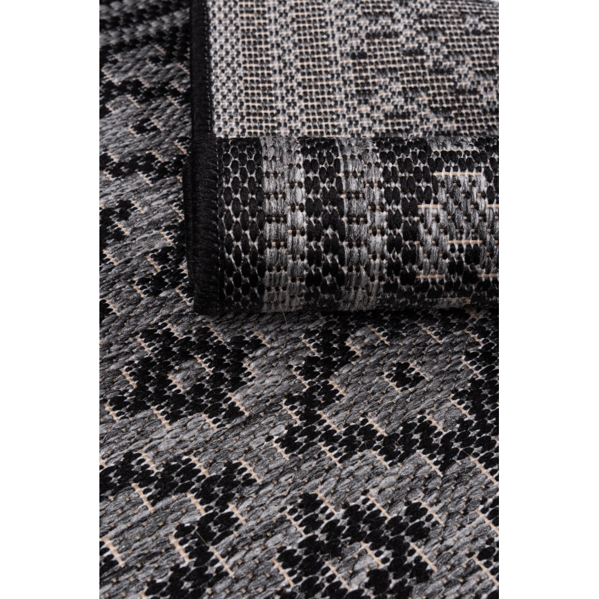 Venkovní koberec EXPRESS NEW OUTDOOR 160x220 cm antracit/šedá