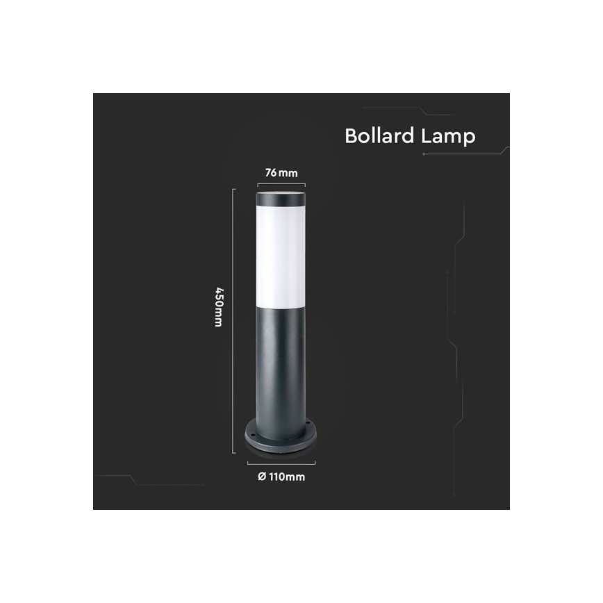 Venkovní lampa 1xE27/60W/230V IP44 45cm antracit
