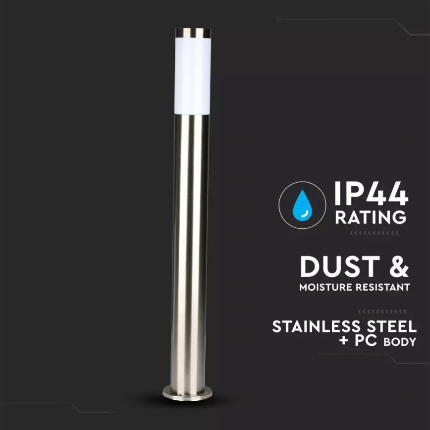 Venkovní lampa 1xE27/60W/230V IP44 80cm matný chrom
