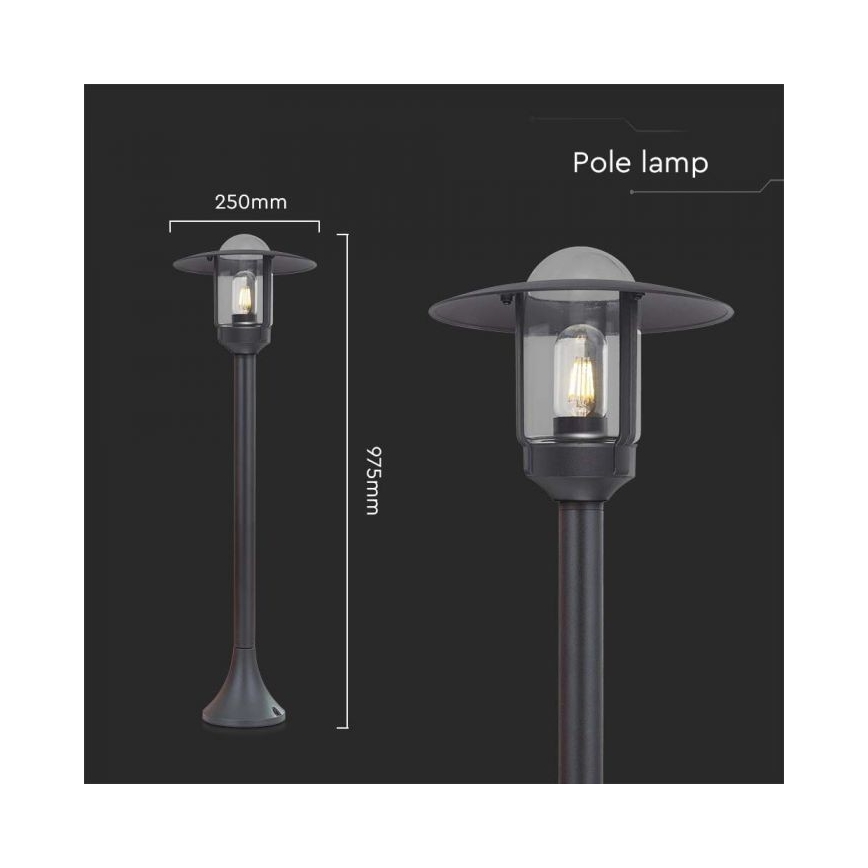 Venkovní  lampa 1xE27/60W/230V IP44 černá