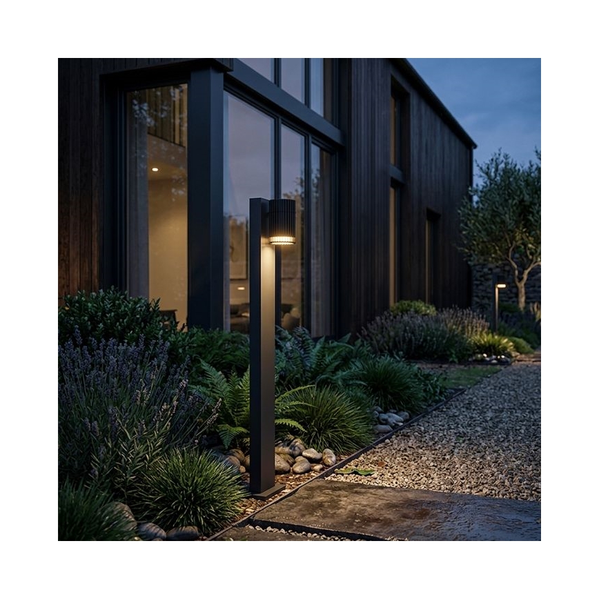 Venkovní lampa 1xGU10/10W/230V IP44 80 cm černá
