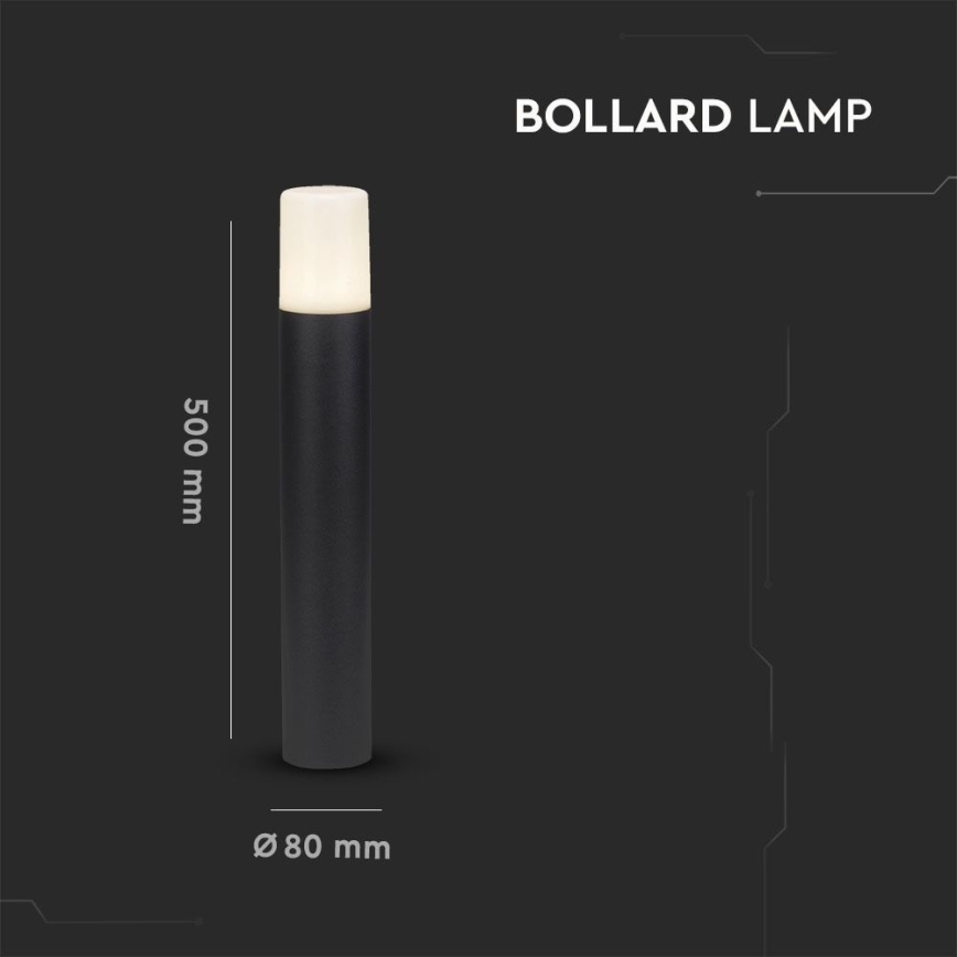 Venkovní lampa 1xGU10/35W/230V IP54 50 cm černá