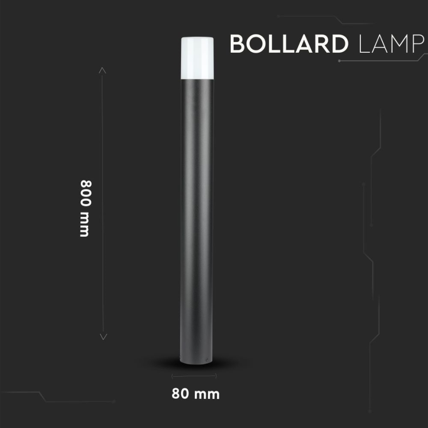 Venkovní lampa 1xGU10/35W/230V IP54 80 cm černá