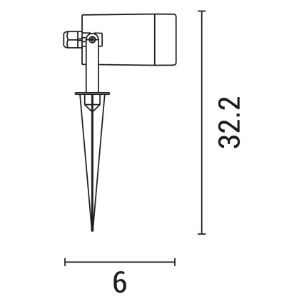 Venkovní lampa 1xGU10/5W/230V IP65 černá