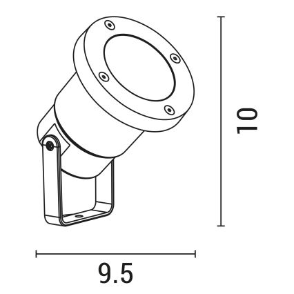 Venkovní lampa 1xGU10/5W/230V IP65 černá