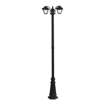 Venkovní lampa 2xE27/60W/230V IP44 232 cm černá