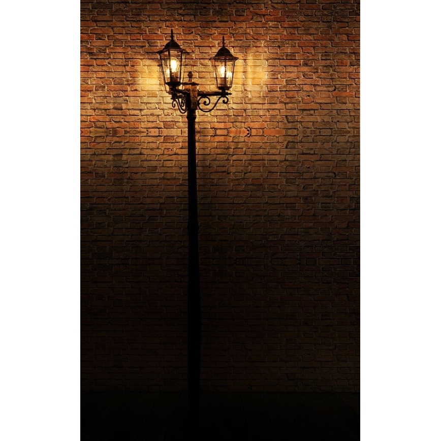 Venkovní lampa 3xE27/20W/230V IP43 2,58 m černá