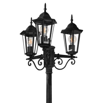 Venkovní lampa 3xE27/20W/230V IP43 2,58 m černá